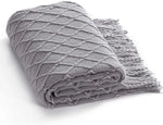 plaid motif losange franges couleurs rose beige vert gris chambre décoration hiver cozy champêtre