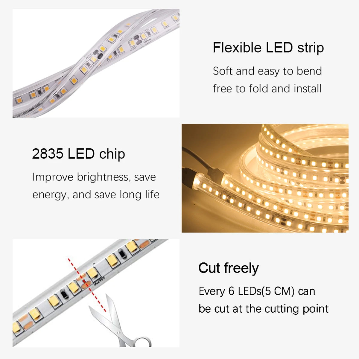 ruban led solaire flexible blanc moderne clips contrôleur panneau solaire étanche ip67