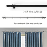 tringle rideaux extensible moderne anneaux métalliques rideaux plissés supports muraux noirs gris opaques minimaliste