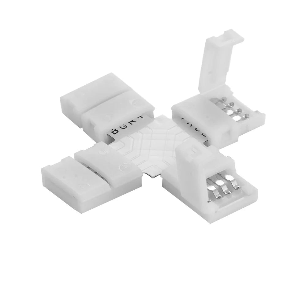 connecteurs led angle 90 degrés blanc pin rgb 12v clips instructions guide