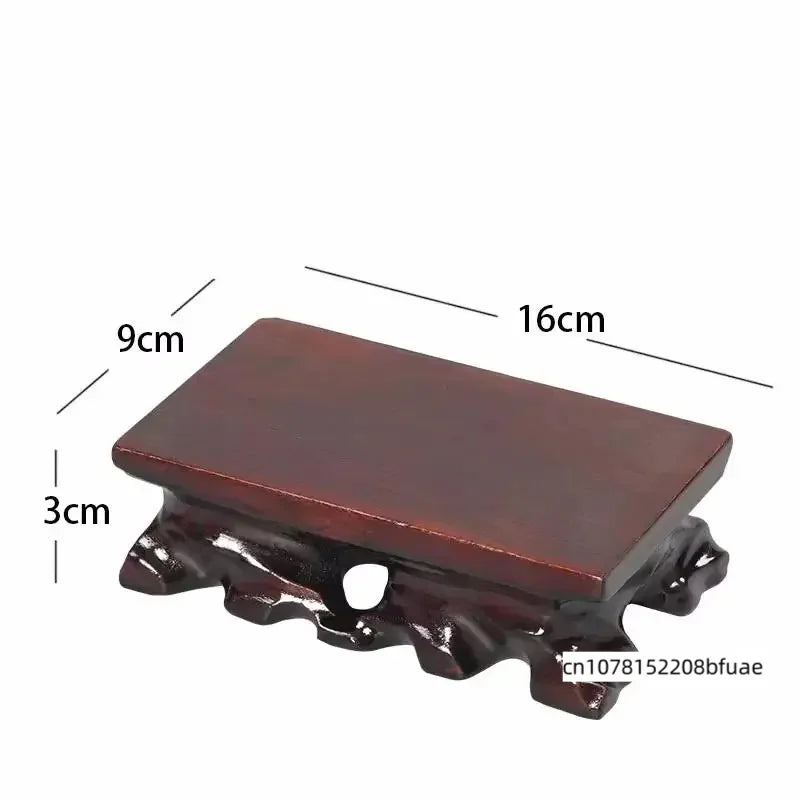 support bois sculpté classique miniature base décoration intérieure pot fleurs bonsaï succulentes tréfonds marron