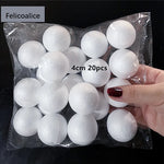 boules polystyrène blanc simples décorations fêtes mariage bricolage artisanat rondes lisses opaques variées tailles