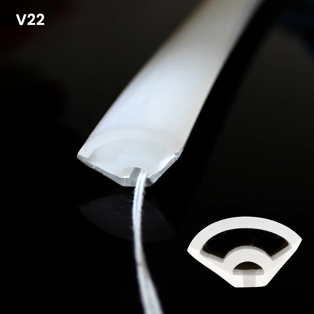 profils lumineux silicone blanc modernes eyelets flexibles led étanches 05m 1m 2m 3m