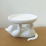 plateau decoratif chat noir blanc rangement bijoux decor maison moderne animaux