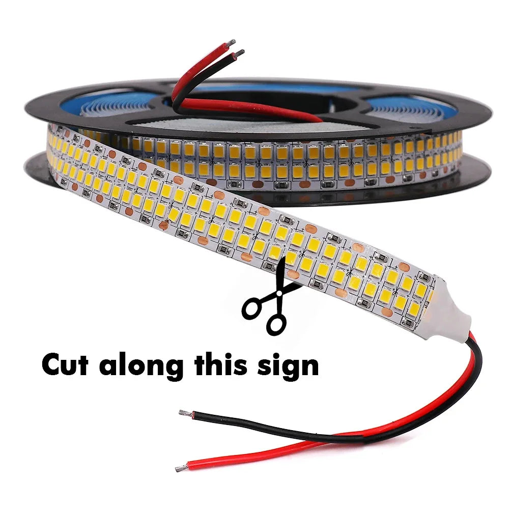 ruban led 12v 24v 480leds blanc chaud adhésif moderne 5m 3500k blanc naturel