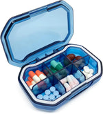 boîte rangement pilules semaines transparente moderne compartiments rigidifiants couvercle pratique portable voyage