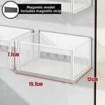 paniers suspendus magnétiques blancs maille fine modernes réfrigérateur rangement multifonctionnels petits espaces