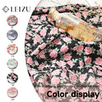 tissu mousseline polyester imprimé fleurs roses fond noir couture robe chemisier rideau diy