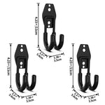 crochet mural acier noir support rangement outils garage vélo escabeau fixation vis
