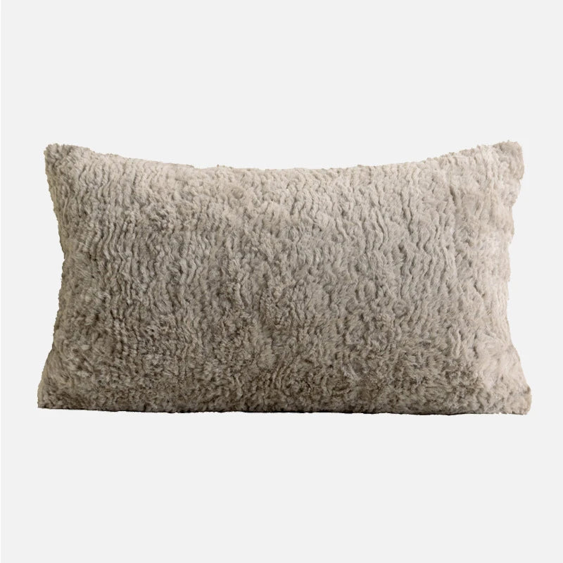 coussins décoratifs géométriques polyester 100% nordique contemporain beige gris clair 30x50cm