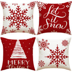 coussins carreaux rouge blanc vert doré sapins étoiles adhésifs décor noël traditionnel festive