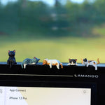 figurines chats décor animaux miniature ornement monitor décoration table cadeau