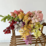 bouquet artificiel multicolore feuilles pompons moderne intérieur mariage anniversaire deco festive
