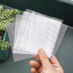 grille filtrante blanche maille fine adhésive pratique plantes 5cm 7.5cm 10cm pack20pc