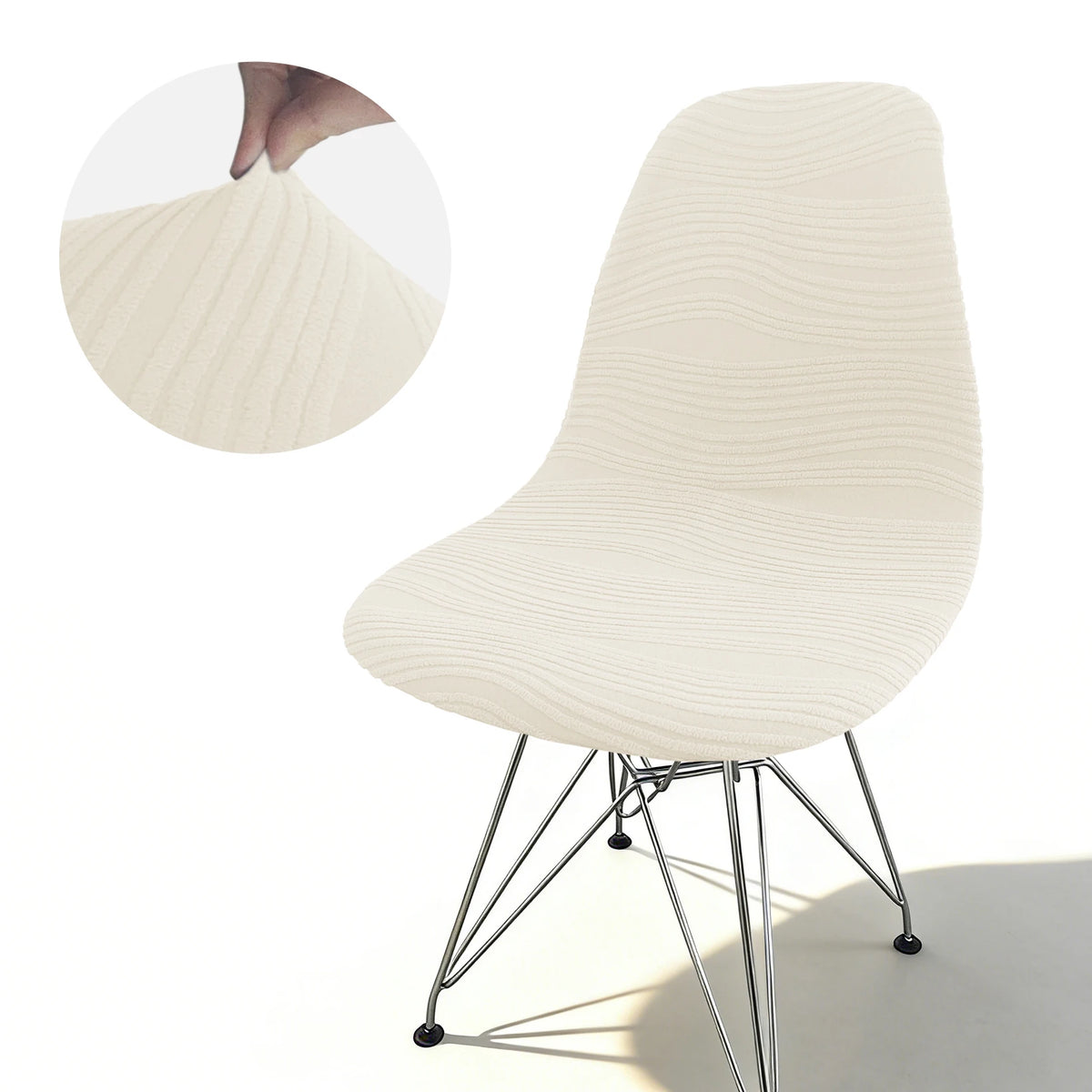 Housse chaise moderne rose clair rayures horizontales élasthanne polyester adjustable banquets mariage