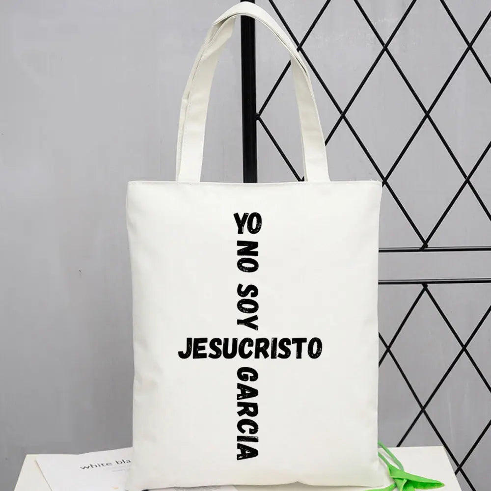 sac main toile cartoonesque blanc moderne sans fermeture éclair poignées écologique événement durable