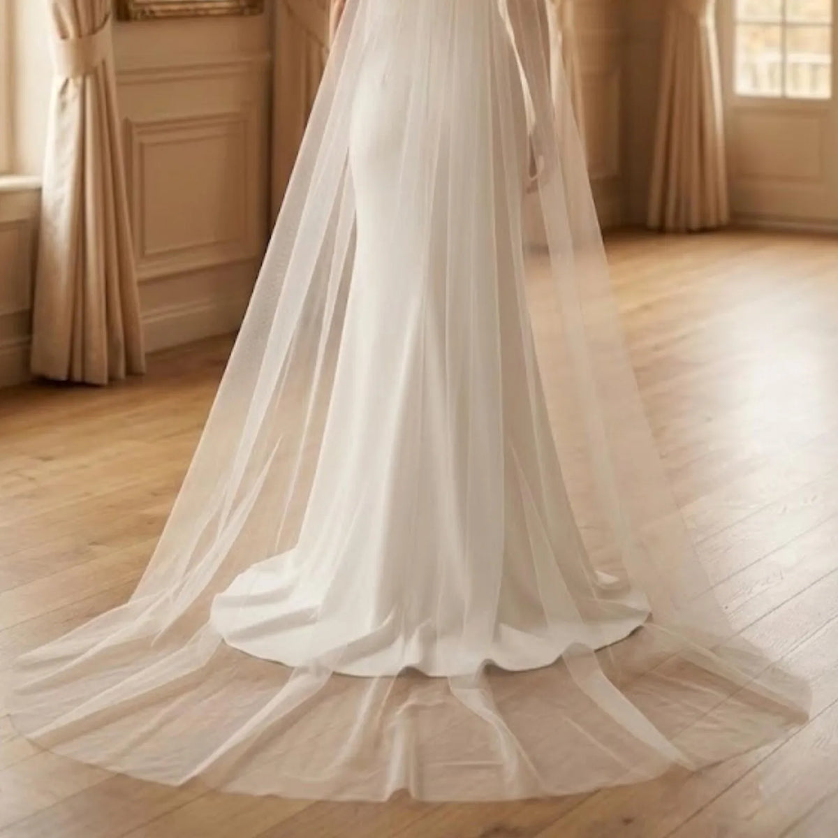 voile mariée classique blanc dentelle polyester translucide simple mariage traditionnel