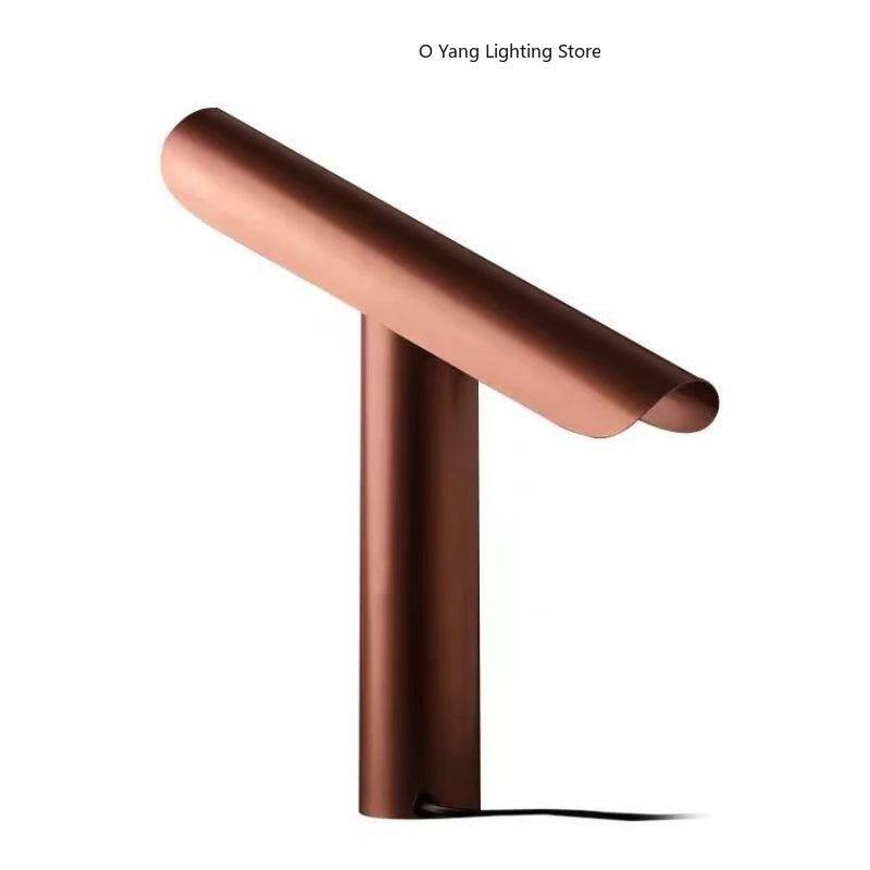lampe table moderne cuivre blanc doré interrupteur bouton lumière led étude chambre