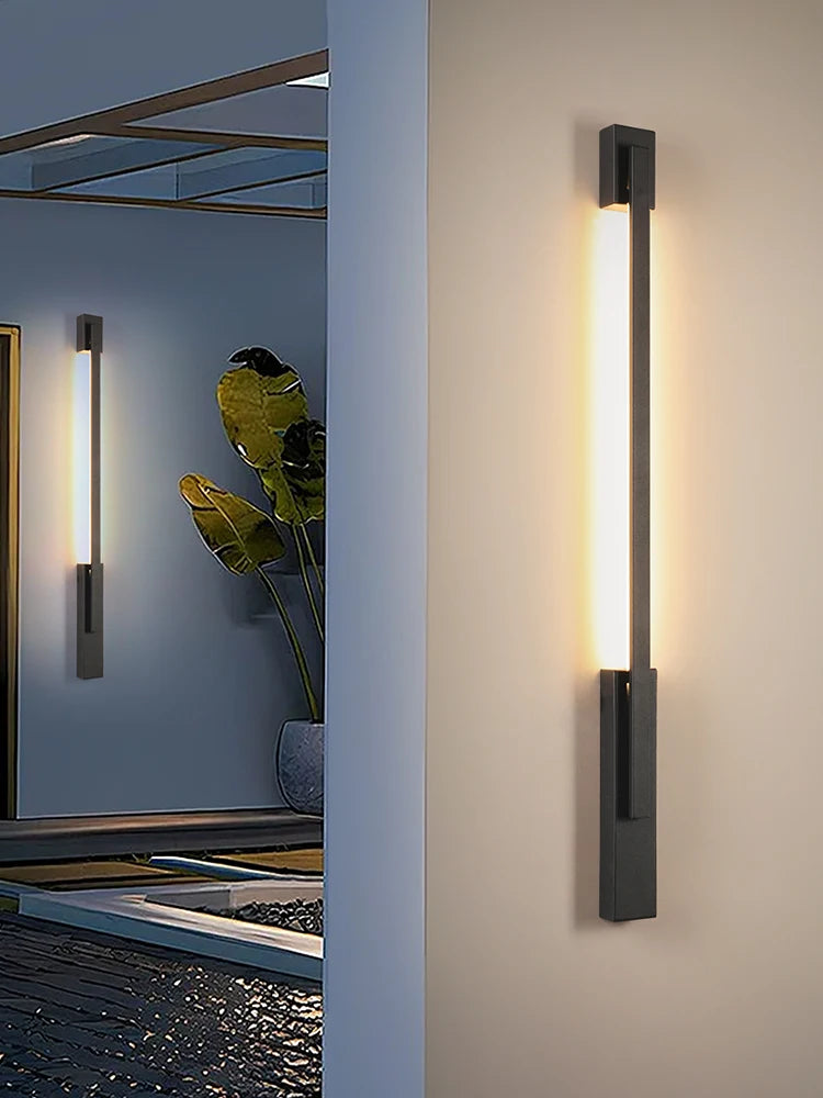 applique murale led moderne noire ip65 étanche dimmable 3000k 4000kextérieur maison jardin