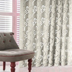 rideau semi transparent feuilles stylisées moderne violet rose noir bleu gris uni décoration maison