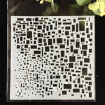 gabarits peinture moderne motifs géométriques horloges feuilles spirales blanc opaques