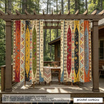 rideaux imprimés géométriques multicolore moderne opaques polyester inclusiaux fenêtres