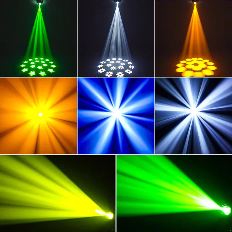 projecteurs led scène flight case roues brackets câbles instructions motifs lumineux professionnel événementiel