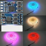 contrôleur lumière led rgb bleu noir modes clignotement circuits imprimés compact moderne composants électroniques
