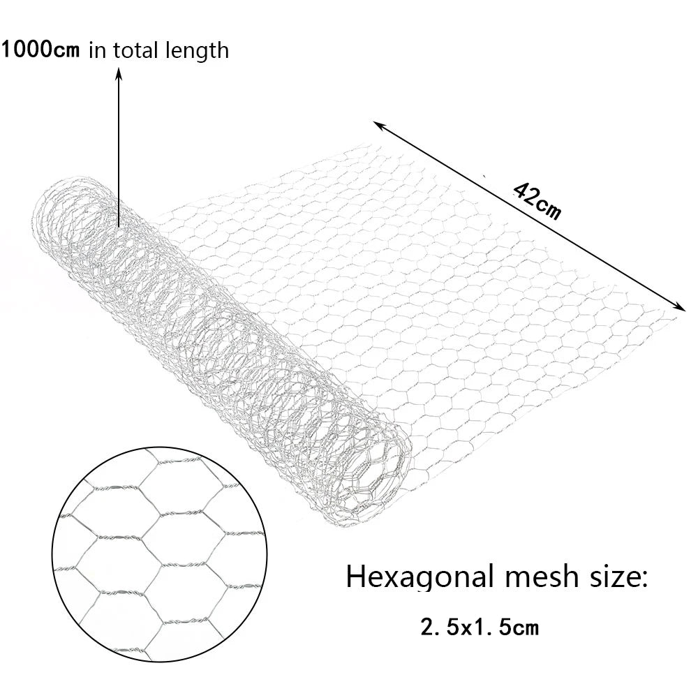 filet clôture aviary argenté maille hexagonale classiquemètre large métal opacitépaquemètre quarante deuxmètre dixmètre