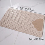 tapis douche bain gris bleu clair texturé cercles reliefs moderne minimaliste