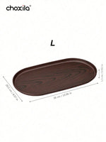 assiettes ovales marron marbre modernes set différentes tailles rangement maison decoration