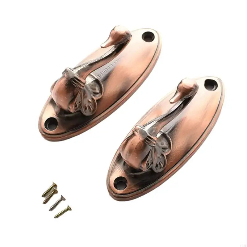 boucles rideau floral bronze doré argenté cuivre classiques pack deux boucles