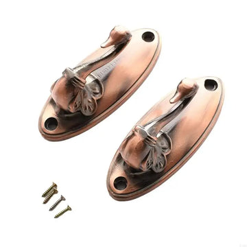 boucles rideau floral bronze doré argenté cuivre classiques pack deux boucles