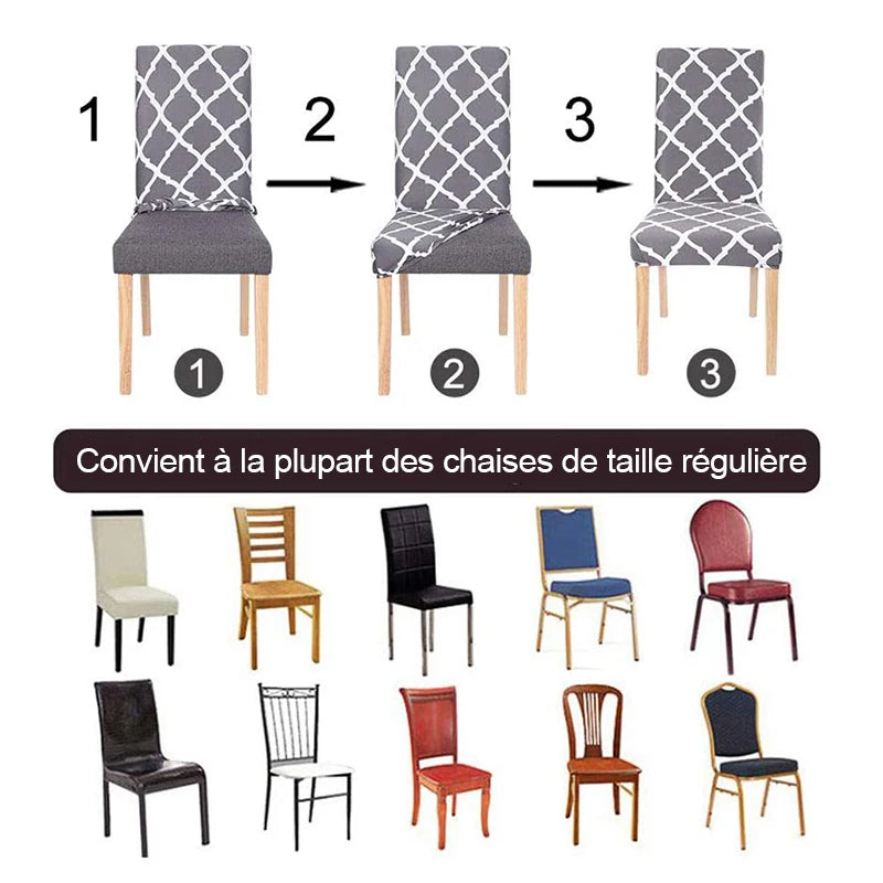Housse de chaise lavable 34 couleurs Ombre Interieur