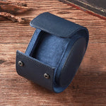 boîte montres simili cuir marron bleu marine classique organisation montres voyage portable vintage présentoir