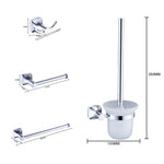 ensemble accessoires salle bain chrome porte serviette savon dentifrice gobelet mural métal