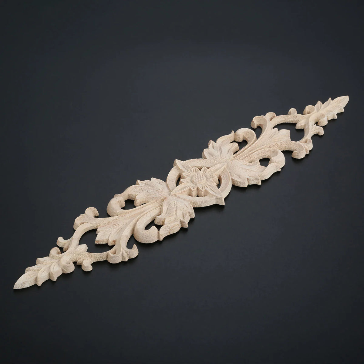 applique murale sculptée bois floral baroque ø14+ ø2 décoration mur chambre