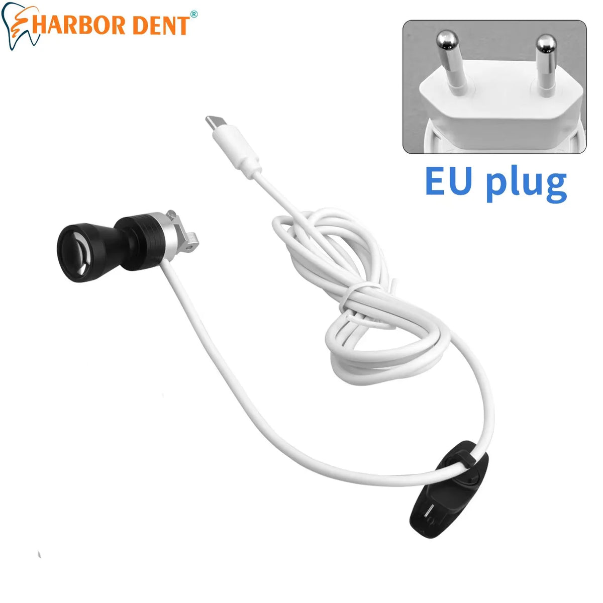 loupe dentaire led noir argenté rechargeable niveaux luminosité clip moderne fonctionnelle