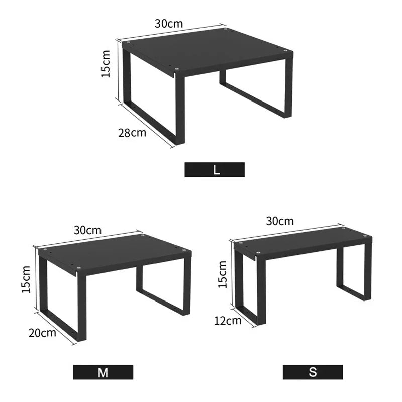 étagère cuisine métal moderne noir structure simple réutilisable multipurpose