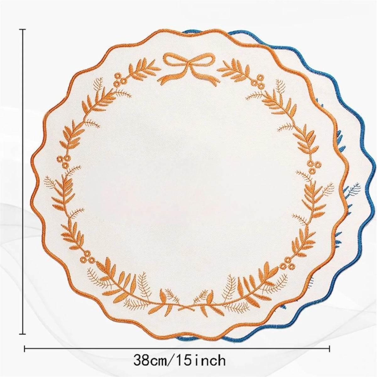 serviette table classique guirlande feuilles ruban blanc bleu orange rouge violet doré respectueux environnement