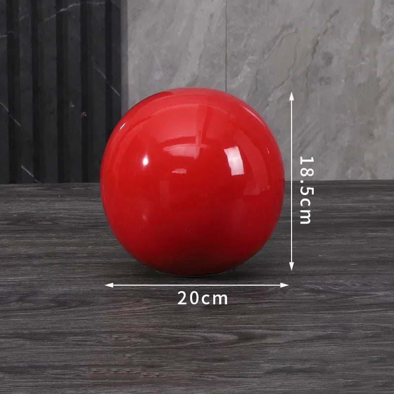 décoration moderne boule céramique rouge bleu jaune uni opaque chambre