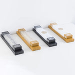lampe murale moderne led noir doré verre ip65 48cm 60cm 90cm