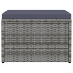 Repose-pieds moelleux gris pour salon de jardin
