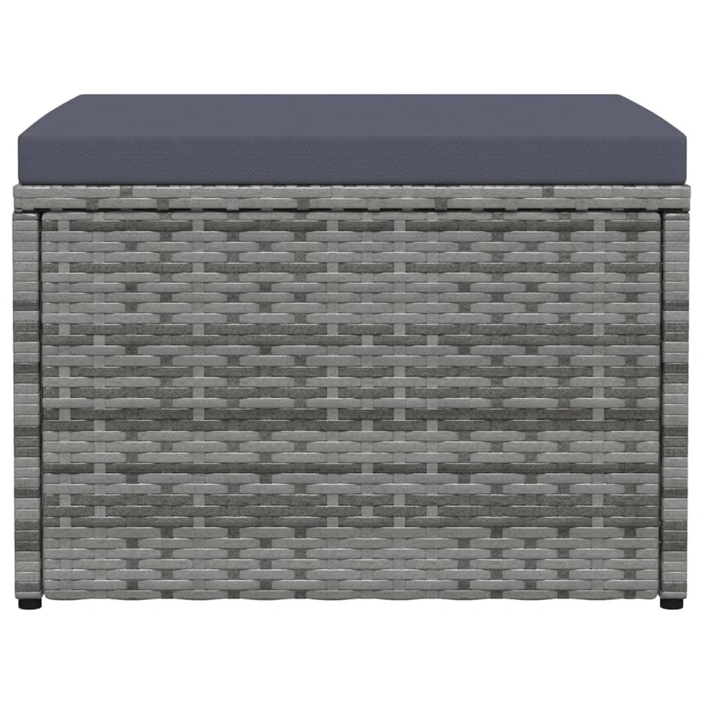 Repose-pieds moelleux gris pour salon de jardin