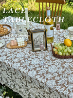 nappe table brodée florale blanche classique extérieur intérieur machine blanc noël pâques