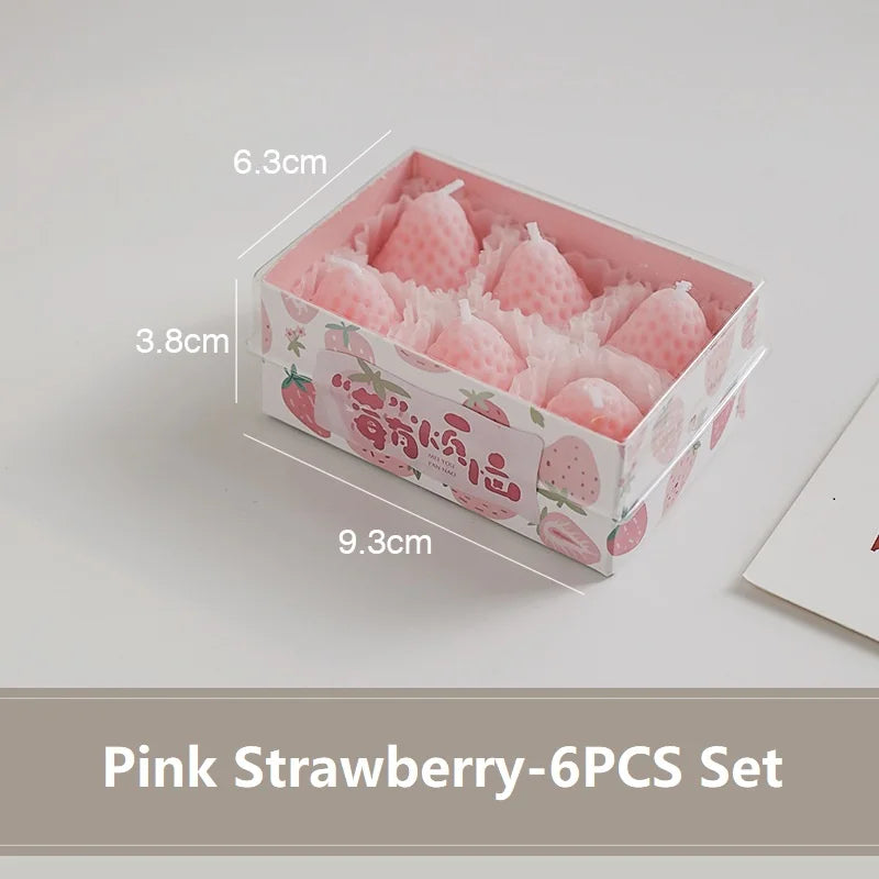 bougies parfumées fraises rose rouge aromathérapie décoration maison créative box cadeau