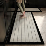 lot tapis cuisine antidérapants noir blanc motif géométrique moderne 60x40 cm