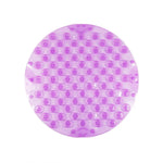 tapis bain anti dérapant moderne perforé motifs circulaires rose vert bleu gris violet