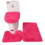 tapis toilette ensemble peluche douce moderne beige gris rose noir vert orange violet blanc