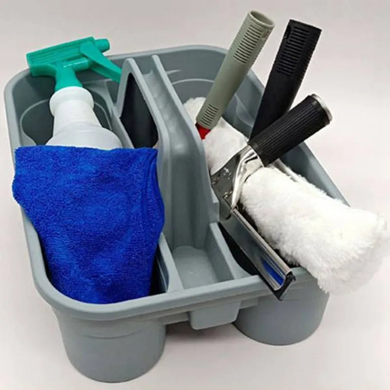 bac outils gris pratique poignée bouteille nettoyant chiffon brosse rouleau peinture rangement transport